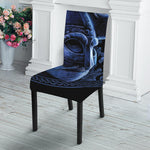 Blue Viking God Odin And Crow Print Dining Chair Slipcover