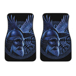 Blue Viking God Odin And Crow Print Front Car Floor Mats
