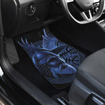 Blue Viking God Odin And Crow Print Front Car Floor Mats