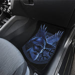 Blue Viking God Odin And Crow Print Front Car Floor Mats