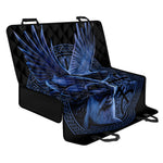 Blue Viking God Odin And Crow Print Pet Car Back Seat Cover