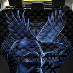 Blue Viking God Odin And Crow Print Pet Car Back Seat Cover