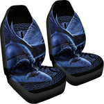 Blue Viking God Odin And Crow Print Universal Fit Car Seat Covers