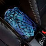Blue Viking Norse God Odin Print Car Center Console Cover