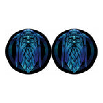Blue Viking Norse God Odin Print Car Coasters