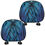 Blue Viking Norse God Odin Print Car Headrest Covers