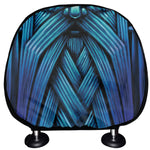 Blue Viking Norse God Odin Print Car Headrest Covers