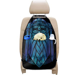Blue Viking Norse God Odin Print Car Seat Organizers