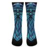 Blue Viking Norse God Odin Print Crew Socks