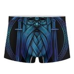 Blue Viking Norse God Odin Print Men's Boxer Briefs