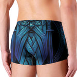 Blue Viking Norse God Odin Print Men's Boxer Briefs