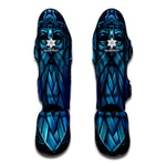 Blue Viking Norse God Odin Print Muay Thai Shin Guard