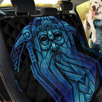 Blue Viking Norse God Odin Print Pet Car Back Seat Cover