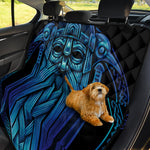 Blue Viking Norse God Odin Print Pet Car Back Seat Cover