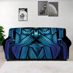 Blue Viking Norse God Odin Print Sofa Cover