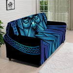 Blue Viking Norse God Odin Print Sofa Cover