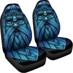 Blue Viking Norse God Odin Print Universal Fit Car Seat Covers