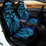 Blue Viking Norse God Odin Print Universal Fit Car Seat Covers