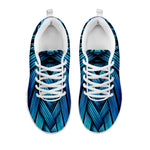 Blue Viking Norse God Odin Print White Sneakers