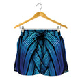 Blue Viking Norse God Odin Print Women's Shorts