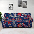 Blue Vintage Bohemian Floral Print Sofa Cover