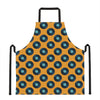 Blue Vinyl Record Pattern Print Apron