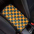 Blue Vinyl Record Pattern Print Car Center Console Cover