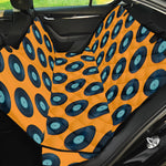 Blue Vinyl Record Pattern Print Pet Car Back Seat Cover