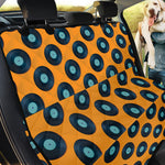 Blue Vinyl Record Pattern Print Pet Car Back Seat Cover