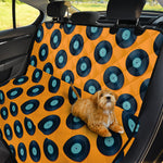 Blue Vinyl Record Pattern Print Pet Car Back Seat Cover