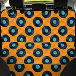 Blue Vinyl Record Pattern Print Pet Car Back Seat Cover