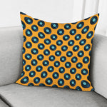 Blue Vinyl Record Pattern Print Pillow Cover