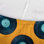 Blue Vinyl Record Pattern Print Sofa Cover