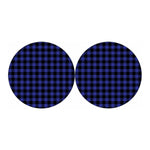 Blue Violet And Black Buffalo Check Print Car Coasters