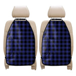 Blue Violet And Black Buffalo Check Print Car Seat Organizers