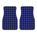 Navy Blue And Black Buffalo Check Print Front Car Floor Mats