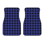 Blue Violet And Black Buffalo Check Print Front Car Floor Mats