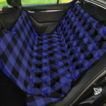 Blue Violet And Black Buffalo Check Print Pet Car Back Seat Cover