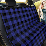 Blue Violet And Black Buffalo Check Print Pet Car Back Seat Cover