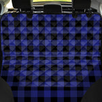 Blue Violet And Black Buffalo Check Print Pet Car Back Seat Cover