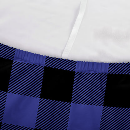 Blue Violet And Black Buffalo Check Print Sofa Cover