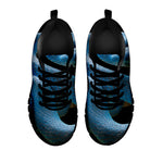 Blue Viper Snake Print Black Sneakers