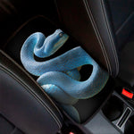 Blue Viper Snake Print Car Center Console Cover