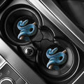 Blue Viper Snake Print Car Coasters