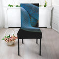 Blue Viper Snake Print Dining Chair Slipcover