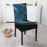 Blue Viper Snake Print Dining Chair Slipcover