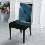Blue Viper Snake Print Dining Chair Slipcover