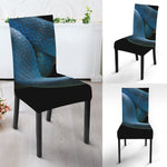 Blue Viper Snake Print Dining Chair Slipcover