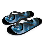 Blue Viper Snake Print Flip Flops