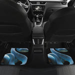 Blue Viper Snake Print Front and Back Car Floor Mats